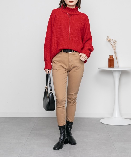 ElegChic(エレグシック)の「美脚スキニーパンツ(その他パンツ・レディース・ブルー系その他2/ネイビー系/カーキ/ホワイト系その他/チャコールグレー/ブルー系その他/ブラック/ベージュ系その他/ブルー/カーキ系/グレー系その他/ダークネイビー/ホワイト系その他2/ベージュ/ライトブルー/ネイビー系1/ブラック系その他/ネイビー・L/M/XXL/XL/4L)」の8枚目の写真