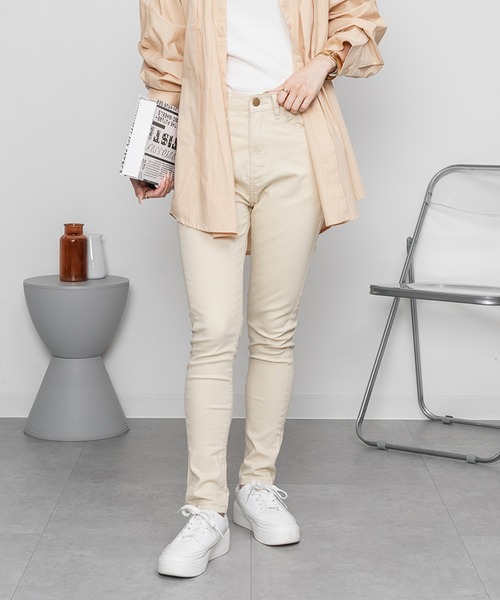 ElegChic(エレグシック)の「美脚スキニーパンツ(その他パンツ・レディース・ブルー系その他2/ネイビー系/カーキ/ホワイト系その他/チャコールグレー/ブルー系その他/ブラック/ベージュ系その他/ブルー/カーキ系/グレー系その他/ダークネイビー/ホワイト系その他2/ベージュ/ライトブルー/ネイビー系1/ブラック系その他/ネイビー・L/M/XXL/XL/4L)」の3枚目の写真