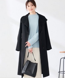 2WAY 折り返し ラペル ロング コート