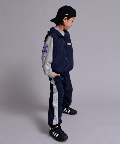 PAIRMANON STREET（ペアマノンストリート）の「【90-160cm】 【撥水機能】 ナイロン パンツ 配色 ライン デザイン 【PAIRMANON STREET】（その他パンツ・キッズ・ベージュ/チャコールグレー/パープル/ネイビー・140/100/150/110/130/120/90/160）」の18枚目の写真