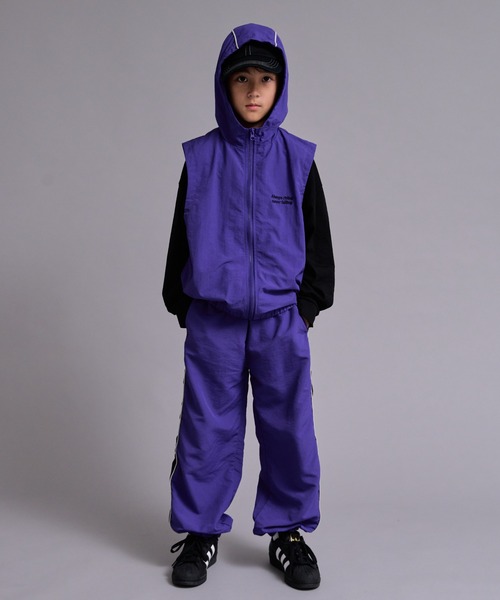 PAIRMANON STREET（ペアマノンストリート）の「【90-160cm】 【撥水機能】 ナイロン パンツ 配色 ライン デザイン 【PAIRMANON STREET】（その他パンツ・キッズ・ベージュ/チャコールグレー/パープル/ネイビー・140/100/150/110/130/120/90/160）」の22枚目の写真