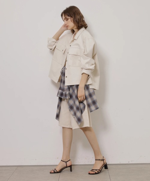CADUNE(カデュネ)の「コーデュロイハーフパンツ(その他パンツ・レディース・オフホワイト/ブラウン・38/36)」の6枚目の写真