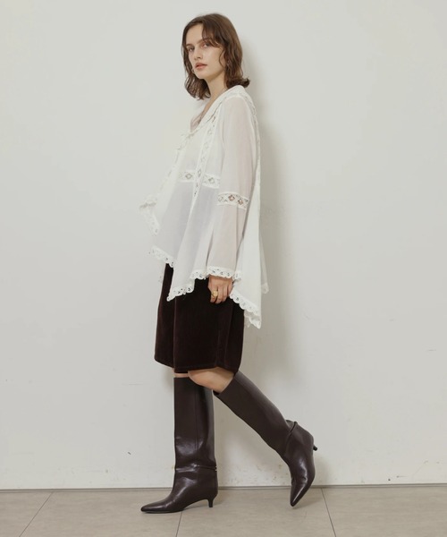 CADUNE(カデュネ)の「コーデュロイハーフパンツ(その他パンツ・レディース・オフホワイト/ブラウン・38/36)」の7枚目の写真