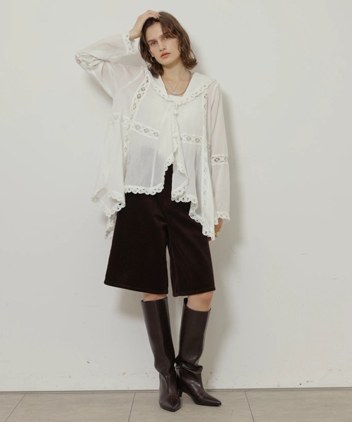 CADUNE(カデュネ)の「コーデュロイハーフパンツ(その他パンツ・レディース・オフホワイト/ブラウン・38/36)」の12枚目の写真