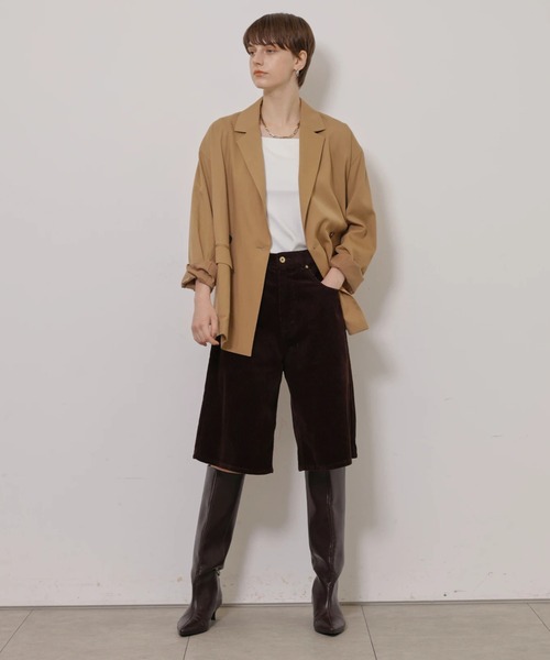CADUNE(カデュネ)の「コーデュロイハーフパンツ(その他パンツ・レディース・オフホワイト/ブラウン・38/36)」の15枚目の写真