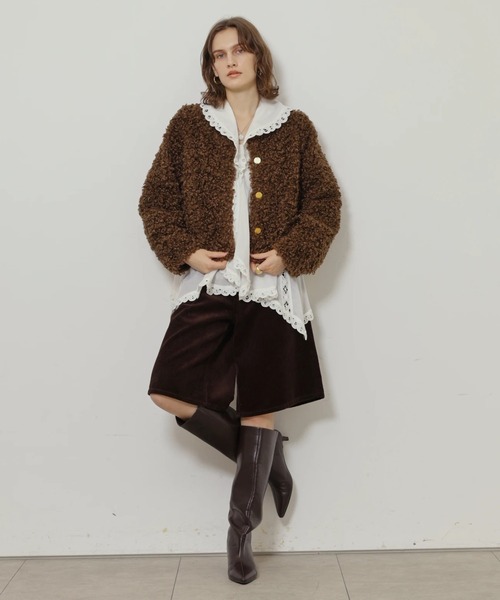 CADUNE(カデュネ)の「コーデュロイハーフパンツ(その他パンツ・レディース・オフホワイト/ブラウン・38/36)」の21枚目の写真