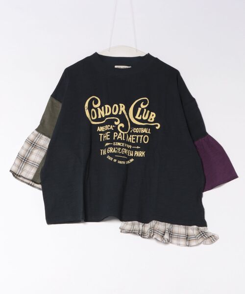 CUBE SUGAR（キューブシュガー）の「CUBE SUGAR/キューブシュガー　裾フリル リメイク風PO（Tシャツ/カットソー・レディース・その他1/パープル・FREE）」の2枚目の写真