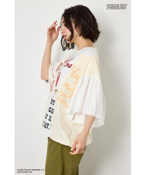 RODEO CROWNS WIDE BOWL(ロデオクラウンズワイドボウル)の「(PEANUTS)カスタムドッキングTシャツ(Tシャツ/カットソー・レディース・ブラック/オフホワイト/カーキ・FREE)」の14枚目の写真