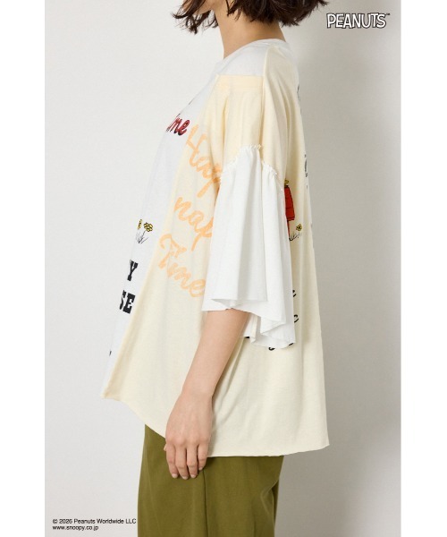RODEO CROWNS WIDE BOWL(ロデオクラウンズワイドボウル)の「(PEANUTS)カスタムドッキングTシャツ(Tシャツ/カットソー・レディース・ブラック/オフホワイト/カーキ・FREE)」の19枚目の写真