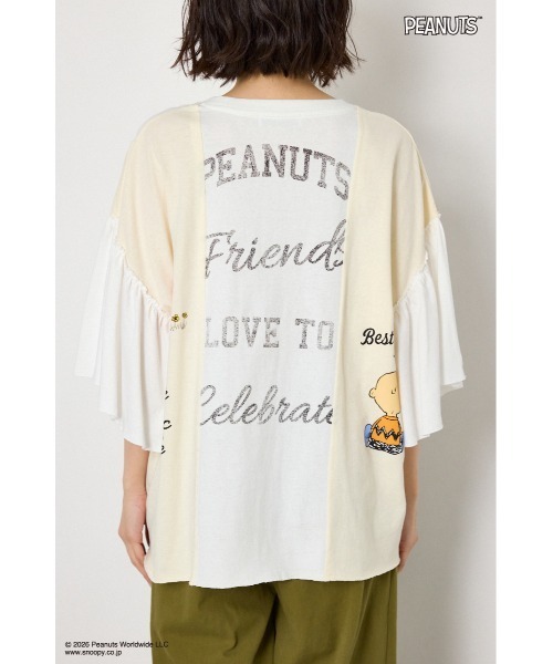 RODEO CROWNS WIDE BOWL(ロデオクラウンズワイドボウル)の「(PEANUTS)カスタムドッキングTシャツ(Tシャツ/カットソー・レディース・ブラック/オフホワイト/カーキ・FREE)」の20枚目の写真