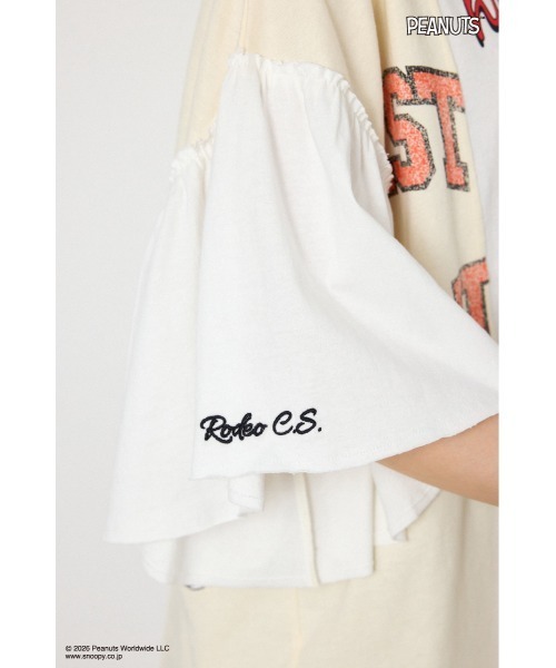 RODEO CROWNS WIDE BOWL(ロデオクラウンズワイドボウル)の「(PEANUTS)カスタムドッキングTシャツ(Tシャツ/カットソー・レディース・ブラック/オフホワイト/カーキ・FREE)」の22枚目の写真