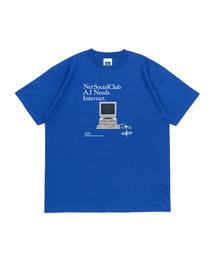 ネットスケープメモリーグラフィック半袖Tシャツ(オーシャンブルー)