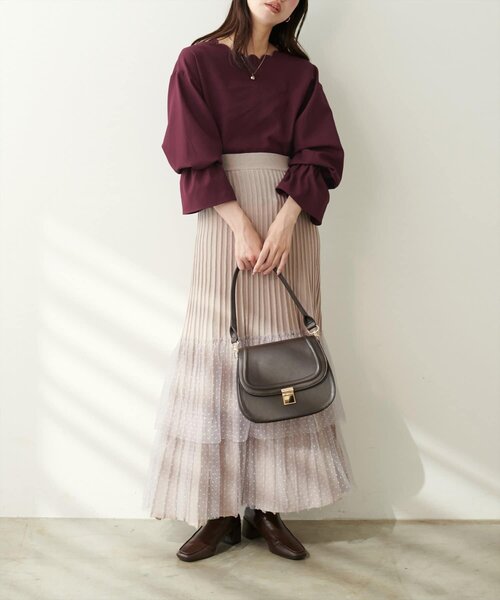 natural couture(ナチュラルクチュール)の「2WAYスカラップブラウス(シャツ/ブラウス・レディース・その他2/グレイッシュベージュ/サックスブルー/ブラウン/その他1/ブラック/アイボリー/ボルドー・FREE)」の17枚目の写真