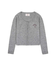 lotsyou_Zoe Knit Cardigan Melange Gray
