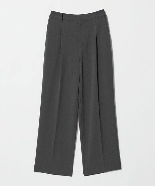 BEAUTY&YOUTH UNITED ARROWS(ビューティーアンドユースユナイテッドアローズ)の「ポリエステルブレンド メランジ バックゴム ストレートパンツ 防シワ ウォッシャブル(スラックス・レディース・ダークグレー/モカ・S/M/L/XS)」の2枚目の写真