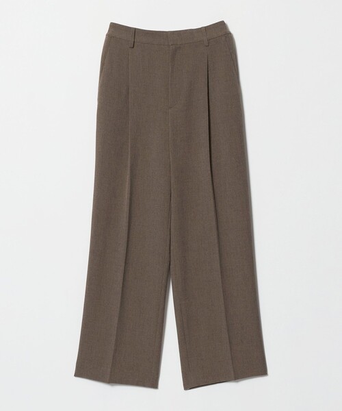 BEAUTY&YOUTH UNITED ARROWS(ビューティーアンドユースユナイテッドアローズ)の「ポリエステルブレンド メランジ バックゴム ストレートパンツ 防シワ ウォッシャブル(スラックス・レディース・ダークグレー/モカ・S/M/L/XS)」の1枚目の写真
