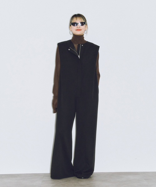 CITYSHOP(シティーショップ)の「《追加6》SHEER HIGH NECK TOP:カットソー(Tシャツ/カットソー・レディース・ネイビー/ブルー系その他/ブラウン系その他/ブラック・FREE)」の10枚目の写真