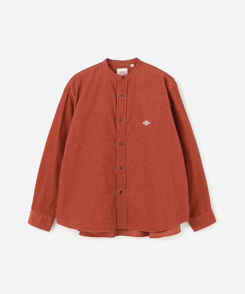 DANTON(ダントン)の「DANTON | コーデュロイ バンドカラー長袖シャツ WOMEN(シャツ/ブラウス・レディース・グレー/オレンジ・34/36)」の3枚目の写真