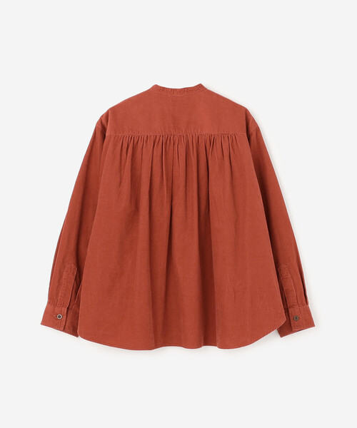 DANTON(ダントン)の「DANTON | コーデュロイ バンドカラー長袖シャツ WOMEN(シャツ/ブラウス・レディース・グレー/オレンジ・34/36)」の4枚目の写真