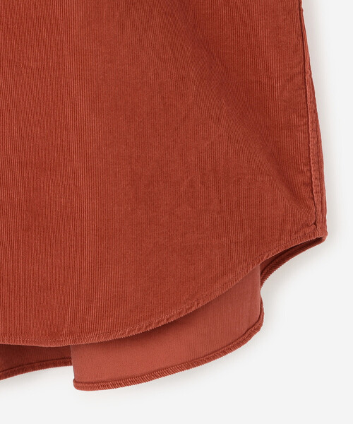 DANTON(ダントン)の「DANTON | コーデュロイ バンドカラー長袖シャツ WOMEN(シャツ/ブラウス・レディース・グレー/オレンジ・34/36)」の7枚目の写真