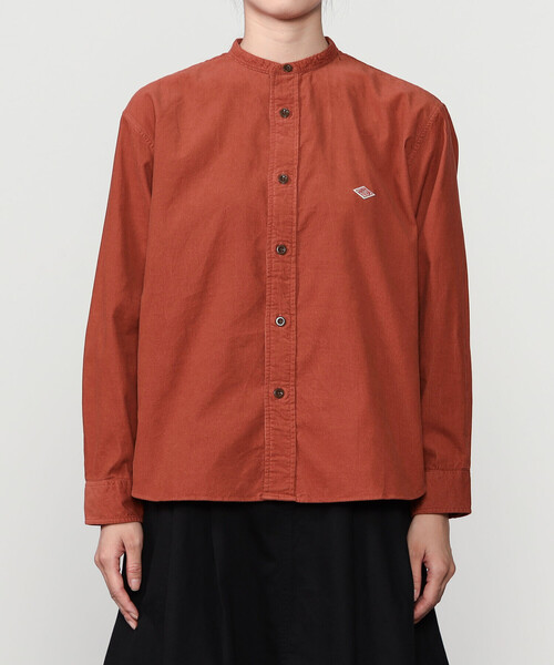 DANTON(ダントン)の「DANTON | コーデュロイ バンドカラー長袖シャツ WOMEN(シャツ/ブラウス・レディース・グレー/オレンジ・34/36)」の10枚目の写真