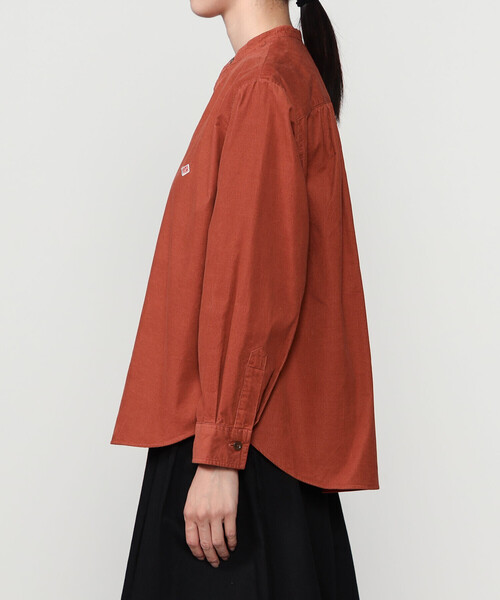 DANTON(ダントン)の「DANTON | コーデュロイ バンドカラー長袖シャツ WOMEN(シャツ/ブラウス・レディース・グレー/オレンジ・34/36)」の11枚目の写真