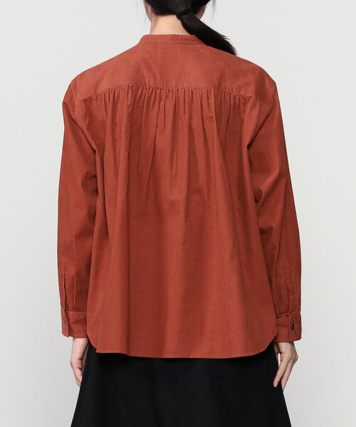 DANTON(ダントン)の「DANTON | コーデュロイ バンドカラー長袖シャツ WOMEN(シャツ/ブラウス・レディース・グレー/オレンジ・34/36)」の12枚目の写真