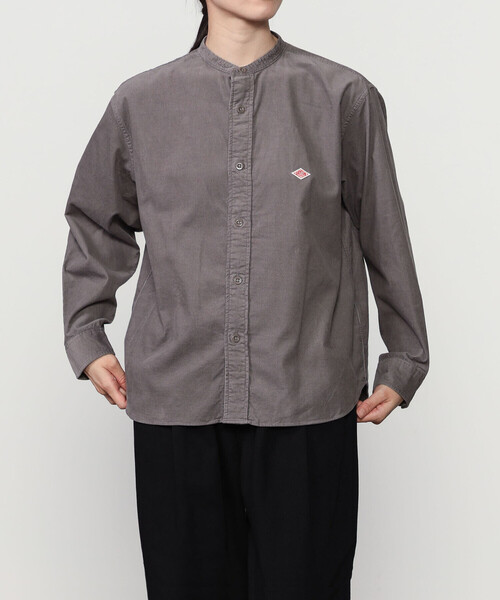 DANTON(ダントン)の「DANTON | コーデュロイ バンドカラー長袖シャツ WOMEN(シャツ/ブラウス・レディース・グレー/オレンジ・34/36)」の15枚目の写真