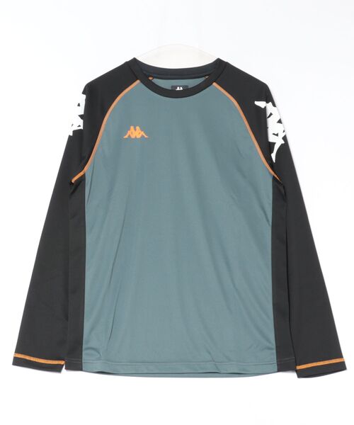 Kappa(カッパ)の「長袖Tシャツ織ステッチ×オミニ(Tシャツ/カットソー・メンズ・ブラック/ブルー・X-LARGE/MEDIUM/LARGE)」の1枚目の写真