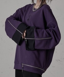 Ellno Loset（エルノロゼット）の「カフス配色キツネシシュウスウェット（スウェット）」