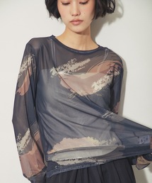 ANOTHER S（アナザーエス）の「ペイント総柄シアークルーネックプルオーバー（Tシャツ/カットソー）」