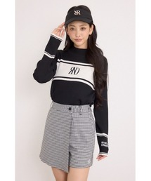 【RIENDA GOLF】ハイネックRNDロゴリブニットトップス 秋服　冬服