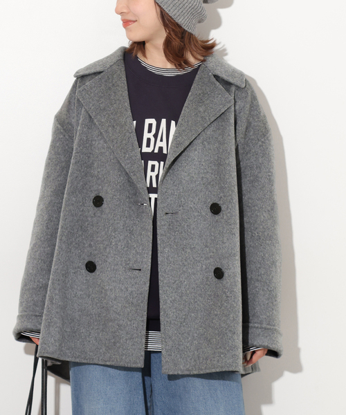 JOURNAL STANDARD relume（ジャーナルスタンダード　レリューム）の「ウールカシミヤハーフコート（その他アウター・レディース・ベージュ/チャコールグレー・36/38）」の20枚目の写真