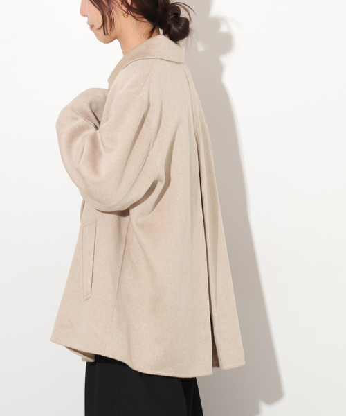 JOURNAL STANDARD relume（ジャーナルスタンダード　レリューム）の「ウールカシミヤハーフコート（その他アウター・レディース・ベージュ/チャコールグレー・36/38）」の16枚目の写真