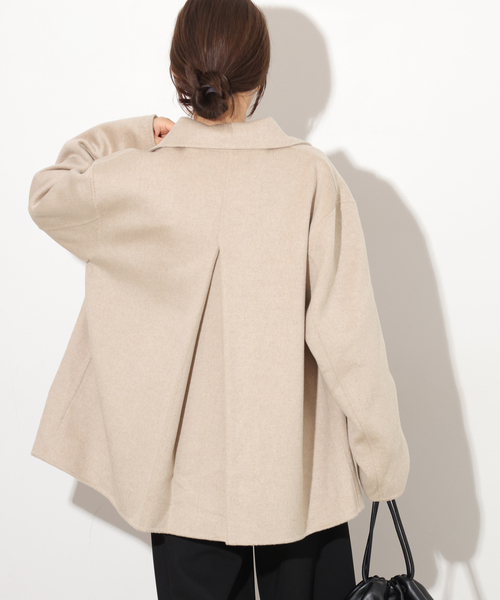 JOURNAL STANDARD relume（ジャーナルスタンダード　レリューム）の「ウールカシミヤハーフコート（その他アウター・レディース・ベージュ/チャコールグレー・36/38）」の17枚目の写真
