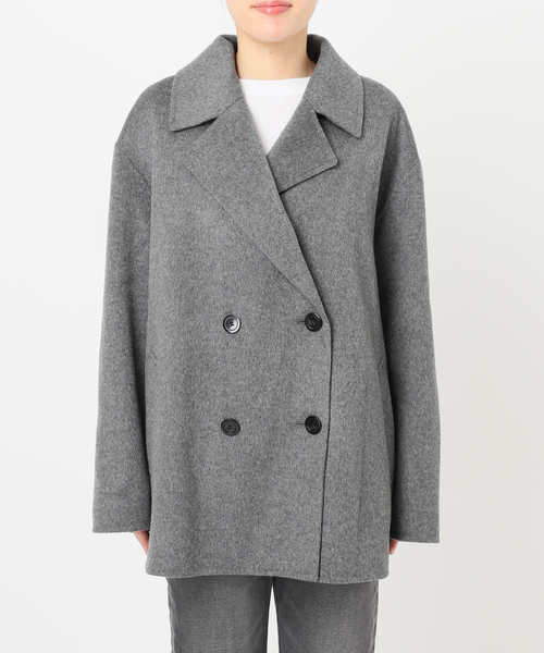 JOURNAL STANDARD relume（ジャーナルスタンダード　レリューム）の「ウールカシミヤハーフコート（その他アウター・レディース・ベージュ/チャコールグレー・36/38）」の18枚目の写真
