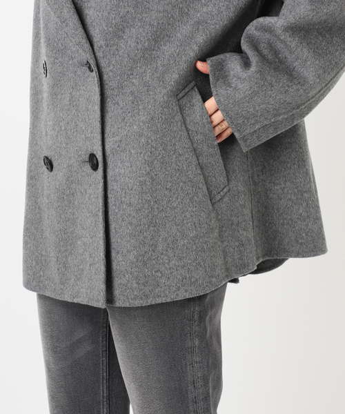 JOURNAL STANDARD relume（ジャーナルスタンダード　レリューム）の「ウールカシミヤハーフコート（その他アウター・レディース・ベージュ/チャコールグレー・36/38）」の11枚目の写真