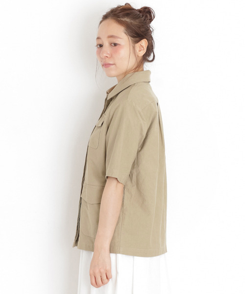 URBAN RESEARCH Sonny Label（アーバンリサーチサニーレーベル）の「Sonny Label  サファリシャツジャケット（シャツ/ブラウス・レディース・ベージュ/カーキ・FREE）」の7枚目の写真