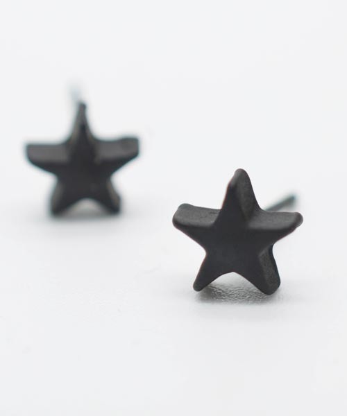 Fun & Daily(ファンアンドデイリー)の「F&D : ブラックスターピアス(ピアス(両耳用)・レディース・ブラック・FREE)」の4枚目の写真