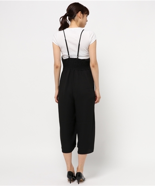 E hyphen world gallery（イーハイフンワールドギャラリー）の「ジョーゼットオールインワン（つなぎ/オールインワン・レディース・ブラック/チャコールグレー/ネイビー・FREE）」の6枚目の写真