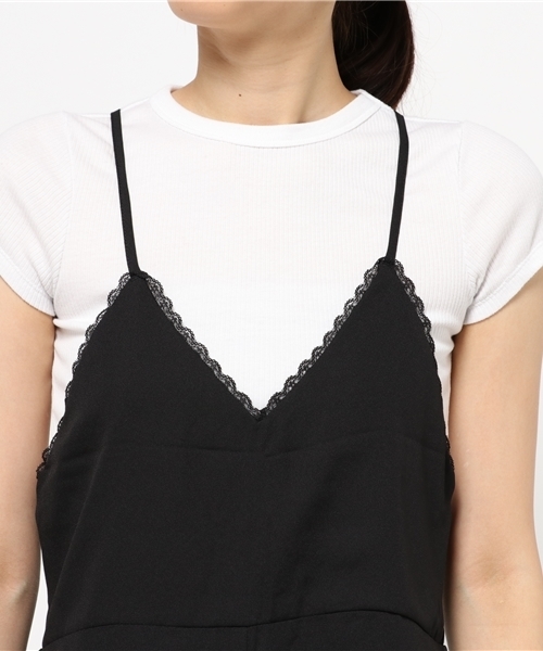 E hyphen world gallery（イーハイフンワールドギャラリー）の「ジョーゼットオールインワン（つなぎ/オールインワン・レディース・ブラック/チャコールグレー/ネイビー・FREE）」の7枚目の写真