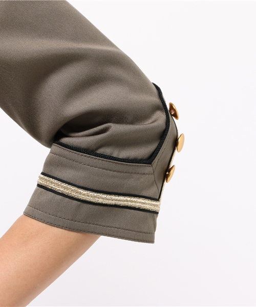 GUILD PRIME（ギルドプライム）の「【GUILD PRIME】WOMENS ナポレオンミリタリージャケット（ミリタリージャケット・レディース・カーキ・36/34）」の5枚目の写真