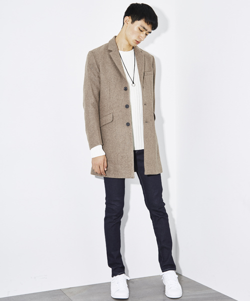 STUDIOUS（ステュディオス）の「ミックスウールワイドリブロングニット（ニット/セーター・メンズ・オフホワイト/ネイビー/ベージュ・1/3/2）」の9枚目の写真