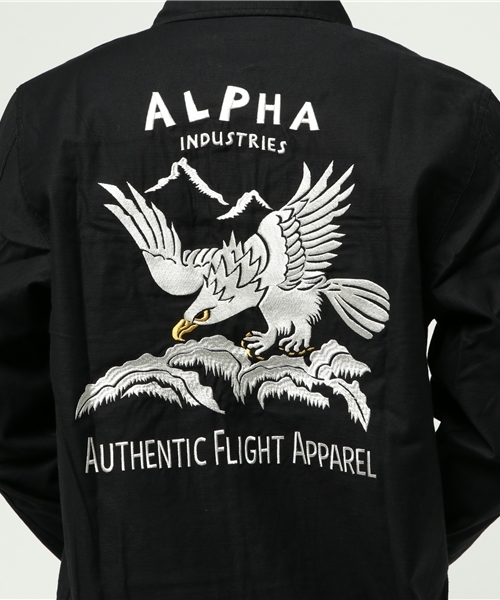JACKROSE(ジャックローズ)の「ALPHA バック刺繍ミリタリーシャツ(シャツ/ブラウス・メンズ・ブラック/カーキ・M/L)」の8枚目の写真