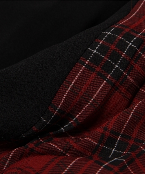 MOUSSY（マウジー）の「CHECK PANEL PLEATS SKIRT（スカート・レディース・レッド系その他/グリーン系その他・1/2）」の4枚目の写真