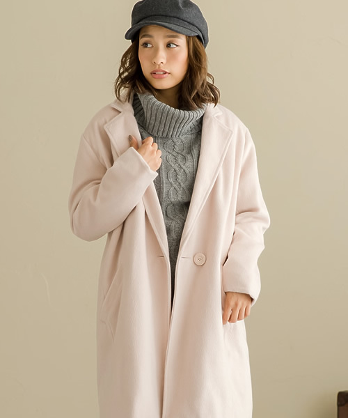 Re:EDIT（リエディ）の「選べる裏地付きあったかチェスターコート（チェスターコート・レディース・ベージュ/ダークグレー/ダークベージュ/キャメル/ライトグレー/タン/グレー/チャコールグレー/ダークブラック/ブラック/ピンクベージュ/ベージュ系その他/アッシュグレー/トップグレー・LARGE/MEDIUM）」の14枚目の写真