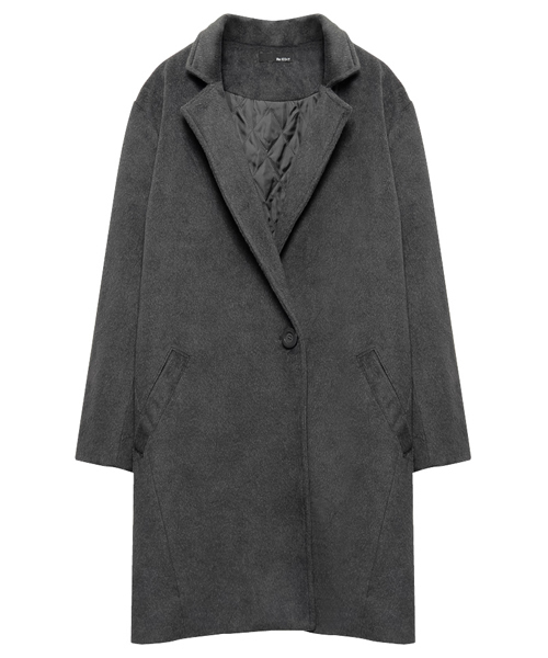 Re:EDIT（リエディ）の「選べる裏地付きあったかチェスターコート（チェスターコート・レディース・ベージュ/ダークグレー/ダークベージュ/キャメル/ライトグレー/タン/グレー/チャコールグレー/ダークブラック/ブラック/ピンクベージュ/ベージュ系その他/アッシュグレー/トップグレー・LARGE/MEDIUM）」の4枚目の写真