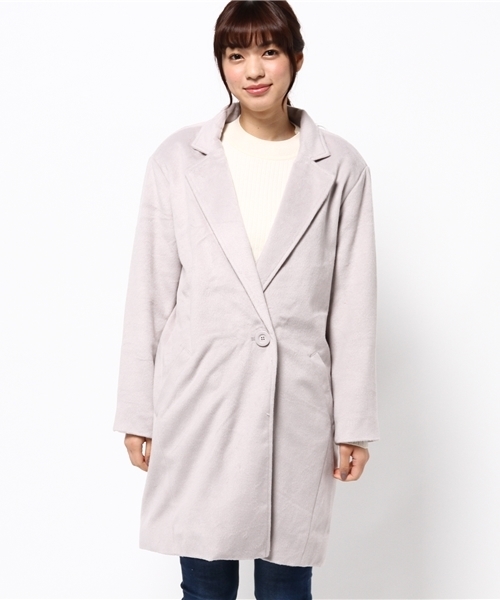 Re:EDIT（リエディ）の「選べる裏地付きあったかチェスターコート（チェスターコート・レディース・ベージュ/ダークグレー/ダークベージュ/キャメル/ライトグレー/タン/グレー/チャコールグレー/ダークブラック/ブラック/ピンクベージュ/ベージュ系その他/アッシュグレー/トップグレー・LARGE/MEDIUM）」の20枚目の写真