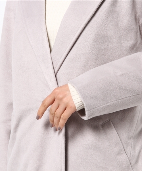 Re:EDIT（リエディ）の「選べる裏地付きあったかチェスターコート（チェスターコート・レディース・ベージュ/ダークグレー/ダークベージュ/キャメル/ライトグレー/タン/グレー/チャコールグレー/ダークブラック/ブラック/ピンクベージュ/ベージュ系その他/アッシュグレー/トップグレー・LARGE/MEDIUM）」の15枚目の写真