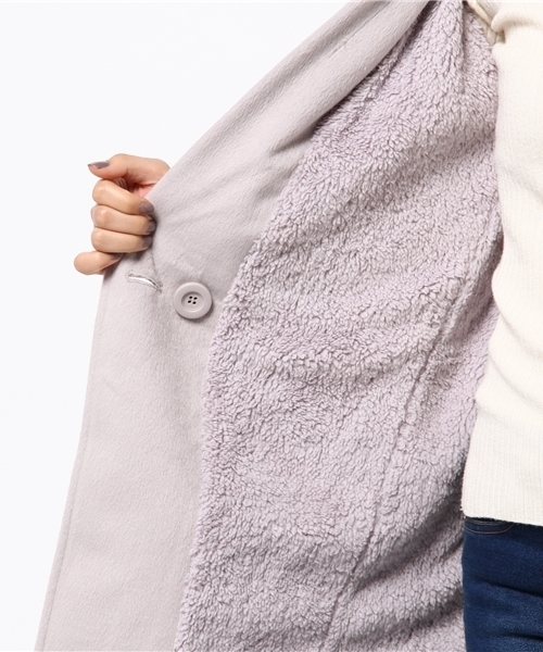 Re:EDIT（リエディ）の「選べる裏地付きあったかチェスターコート（チェスターコート・レディース・ベージュ/ダークグレー/ダークベージュ/キャメル/ライトグレー/タン/グレー/チャコールグレー/ダークブラック/ブラック/ピンクベージュ/ベージュ系その他/アッシュグレー/トップグレー・LARGE/MEDIUM）」の18枚目の写真